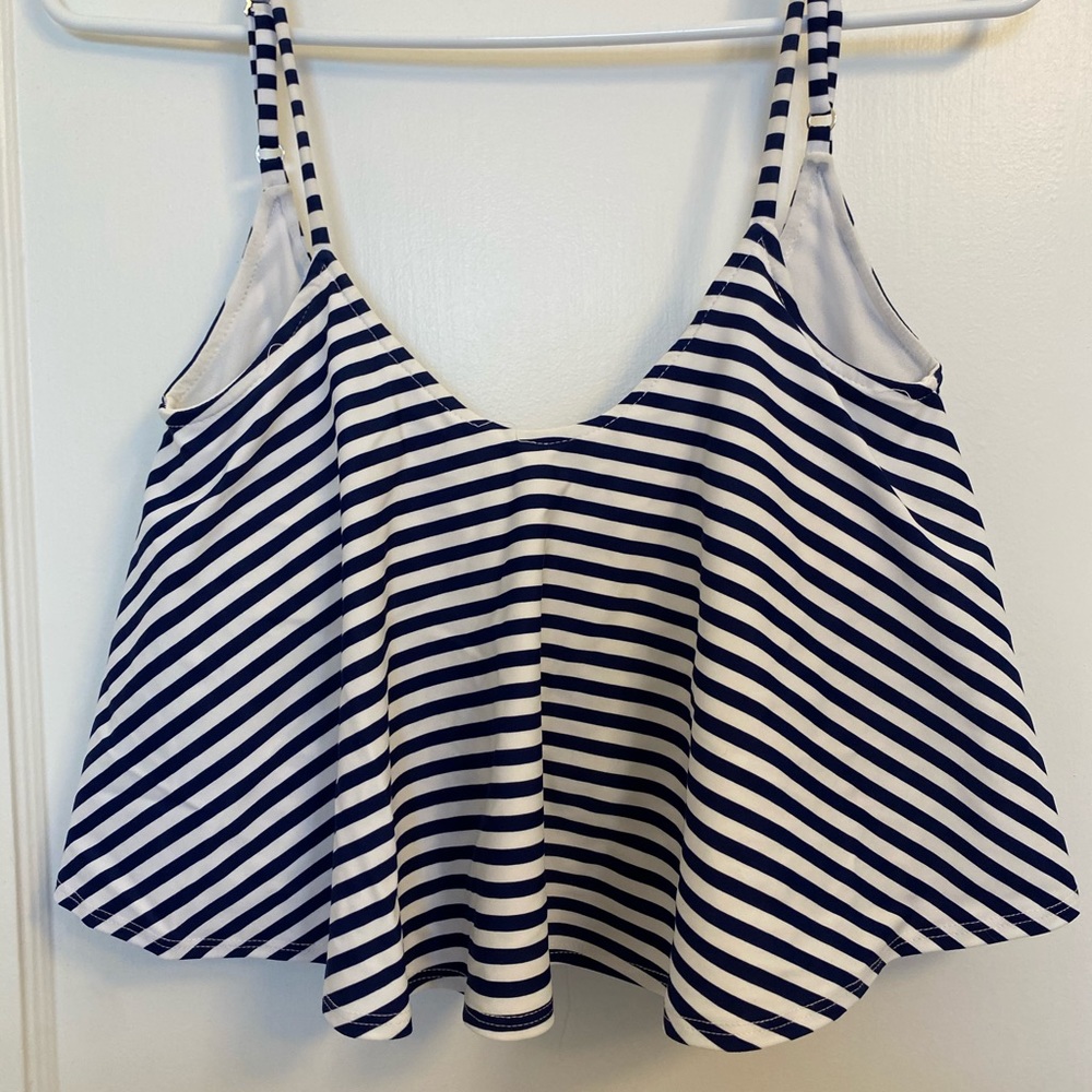 Kortni Jeane Navy & White Swing Top Swimmer